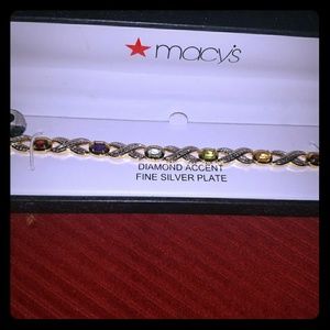Diamond accent multi Stone bracelet